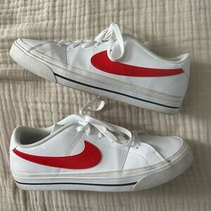 NIKE, Court Legacy, white and red, size mens 11